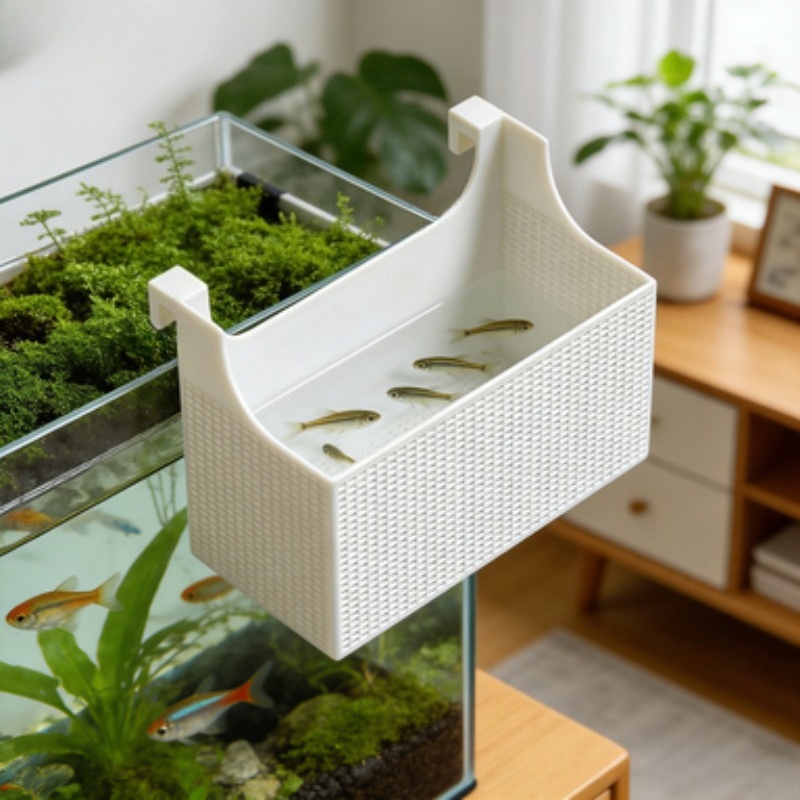 Betta Fish Tank - 1 Stück Fischzucht-Isolationsbox Aquarium-Kätzchen-Garnelen-Brutnetzbox für Guppy-,