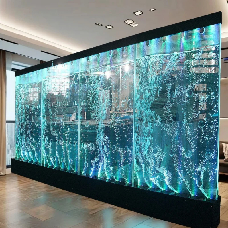 Aquarium Decor - Maßgefertigte Moderne Acryl-Blasenwand Luxuriöser Raumteiler mit