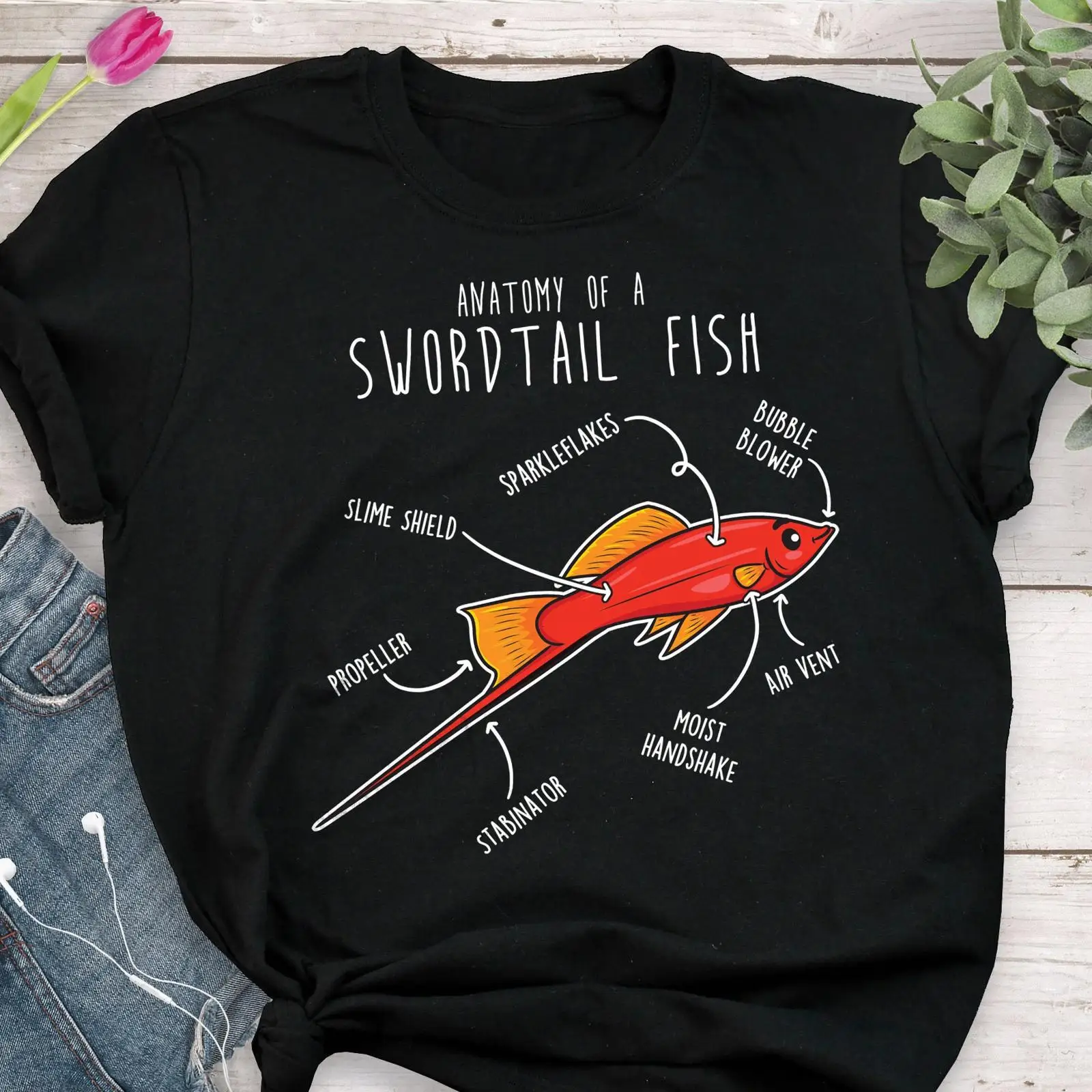Lustiges T-Shirt mit Anatomie  – Aquarium Fish Keeping Bewertung und Preis
